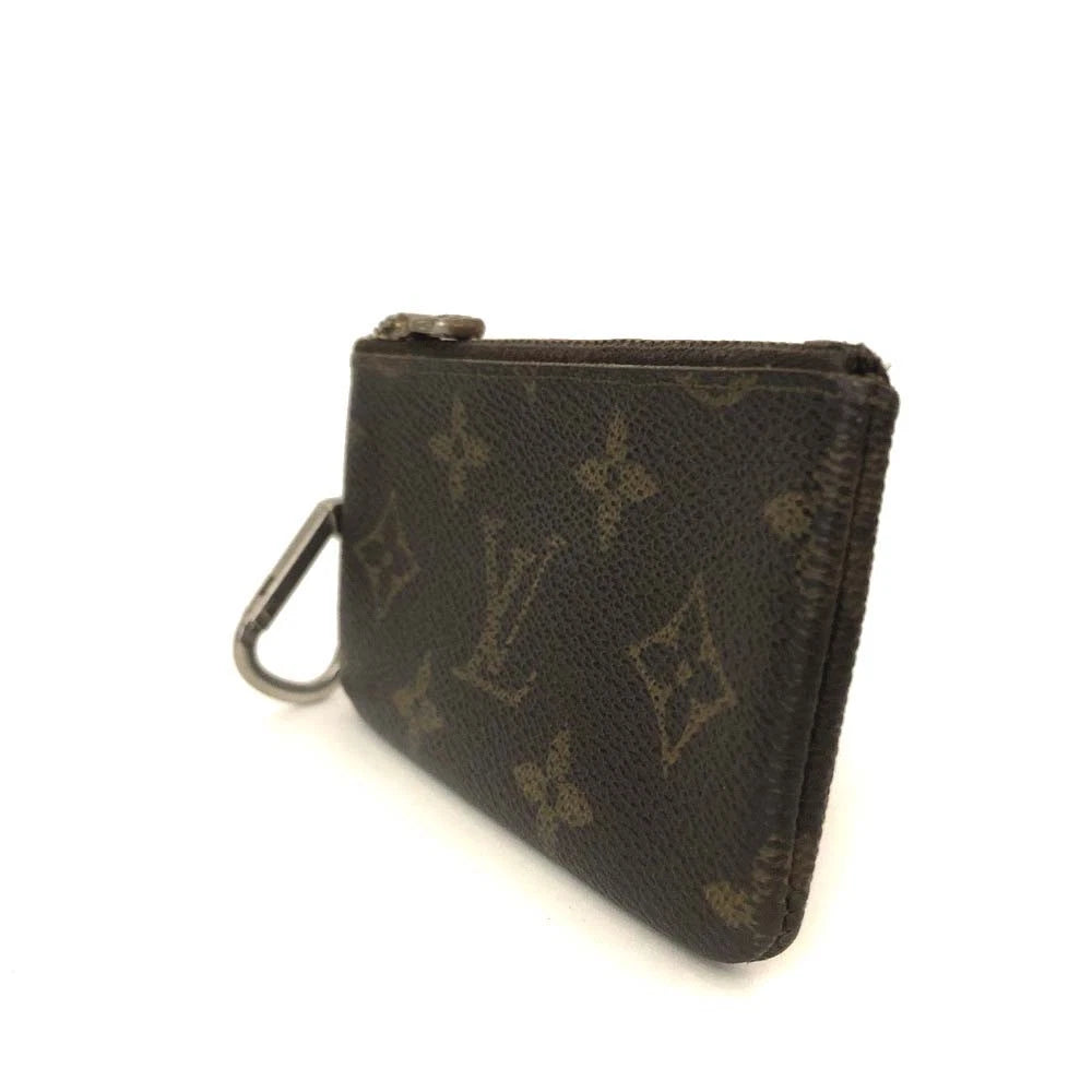 Louis Vuitton Monogram Pochette Cles Wallet Coin Purse Brown 8901ET