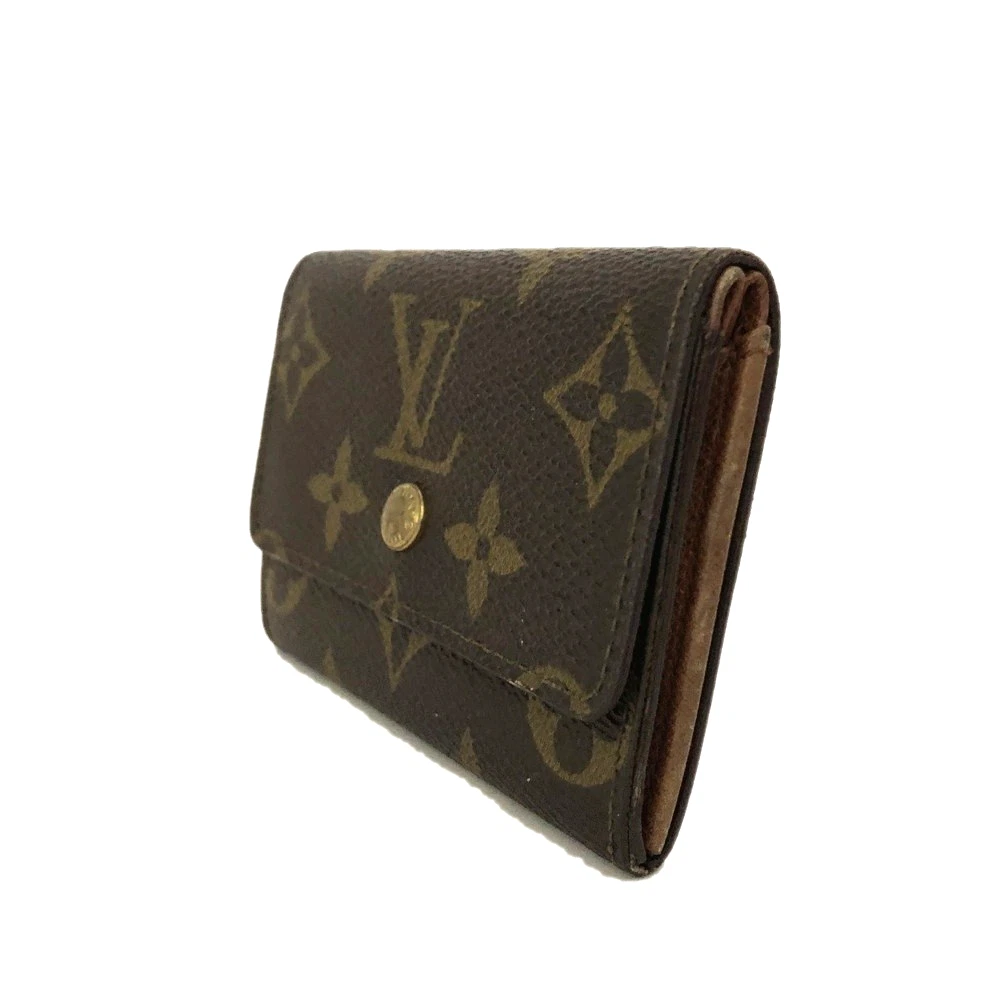 $395 1992 Louis Vuitton Monogram Porte-Monnaie Plat Coin Purse RA1912