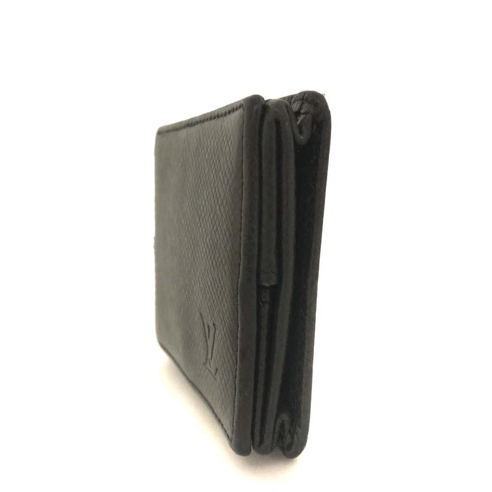 Louis Vuitton Taiga Porte Mannaie Boite Leather Coin Purse Wallet CT0036