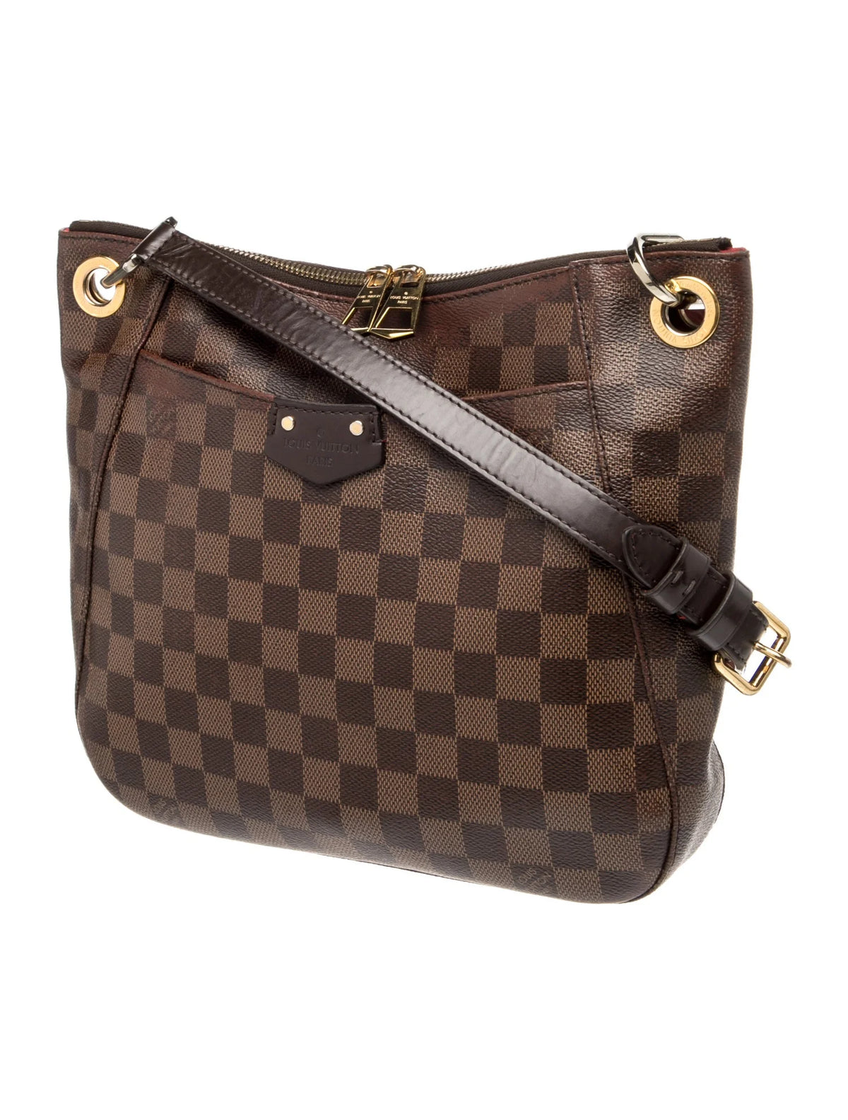 $1,520 Louis Vuitton Damier Ebene South Bank Besace