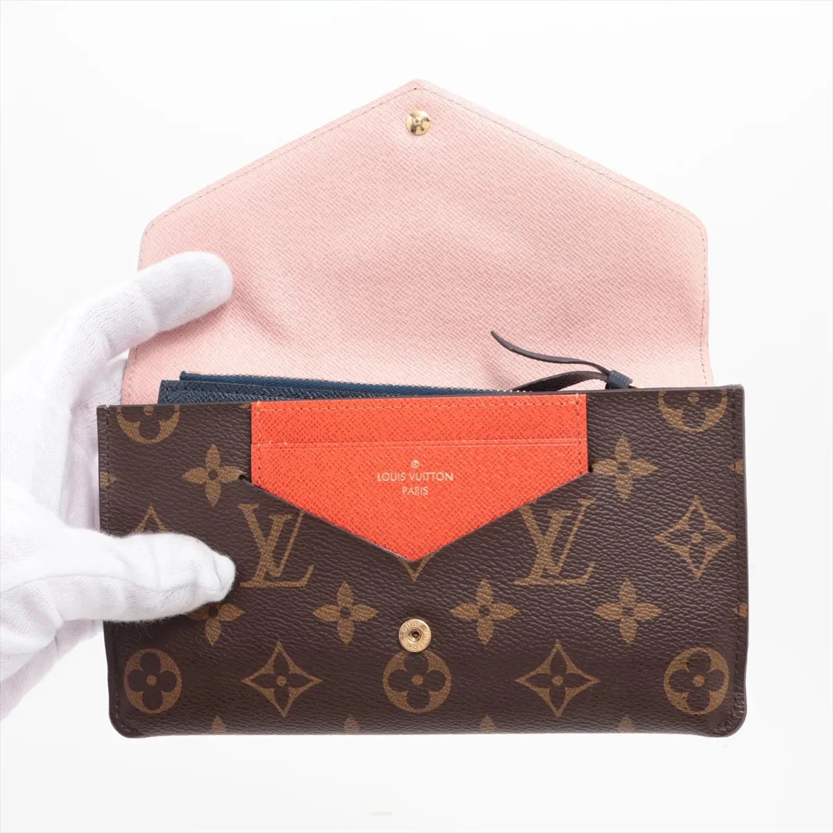Louis Vuitton Monogram Portofeuil Jeanne M62203 Rose Ballerine Long Wallet