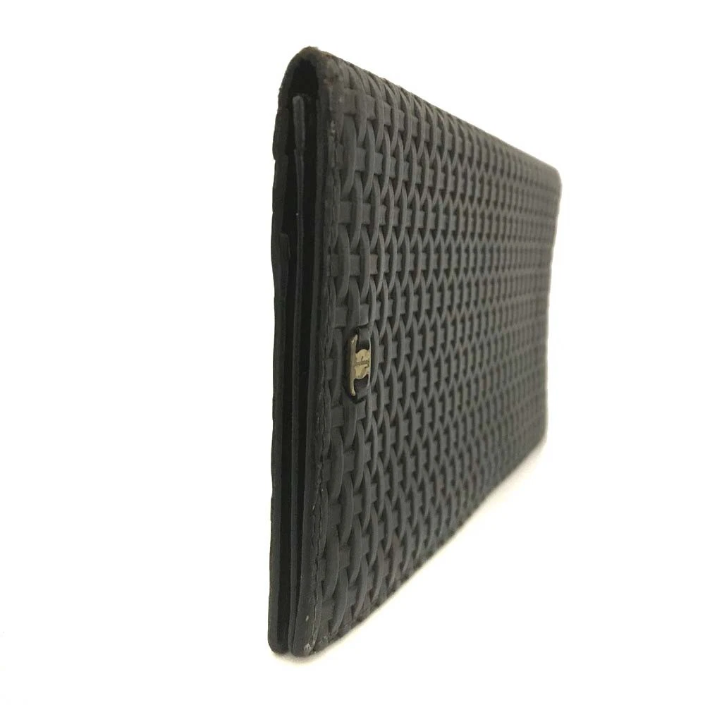 Salvatore Ferragamo Vara Leather Long Bifold Wallet Black