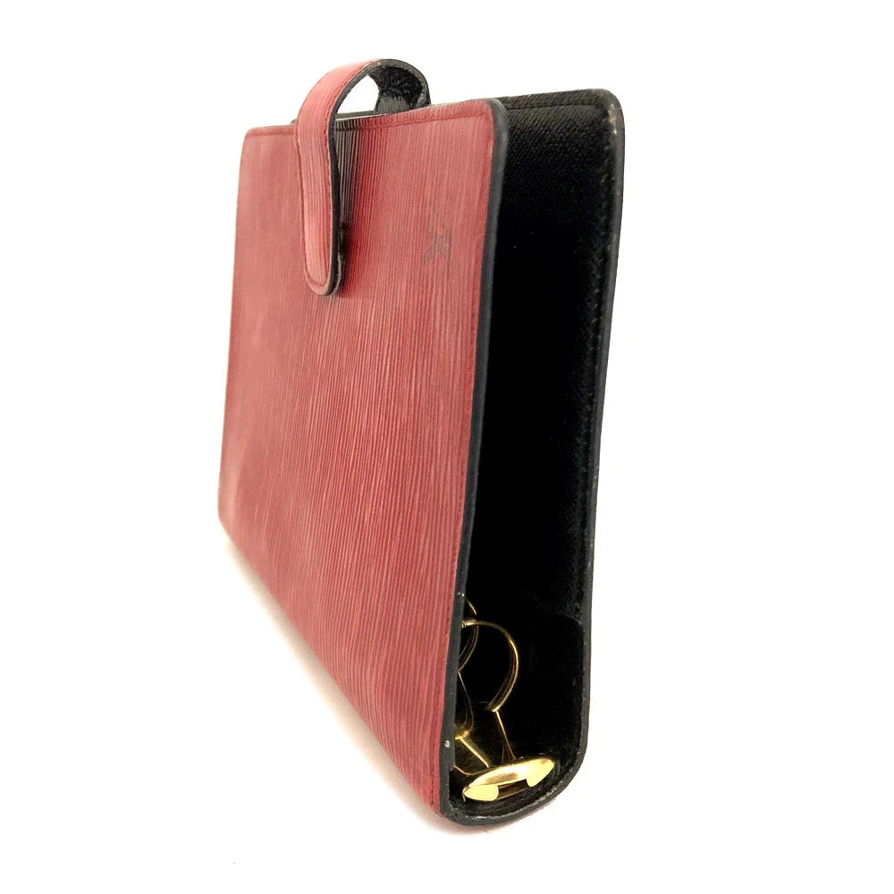 $755 Louis Vuitton Epi Agenda MM Leather Notebook Cover Red  SP0977