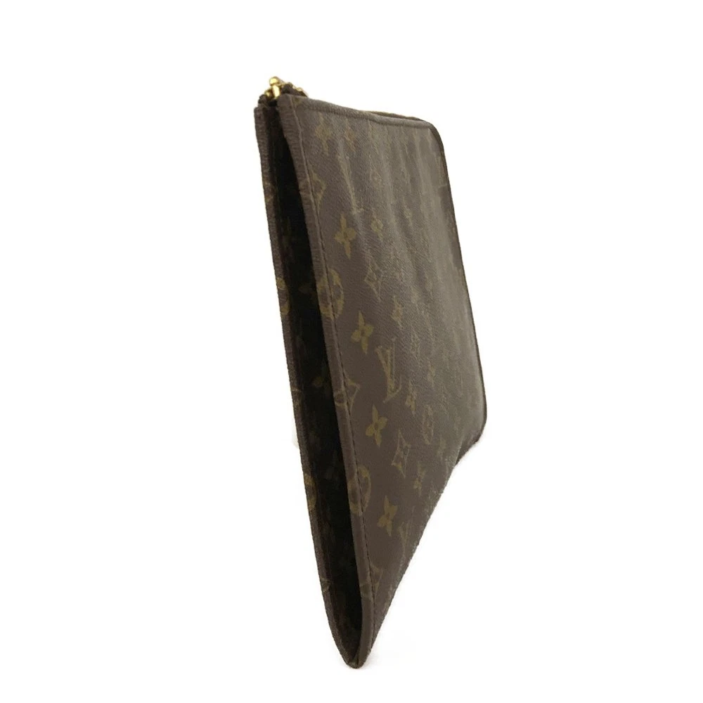 Louis Vuitton Monogram Poche Document Business Bag Brown