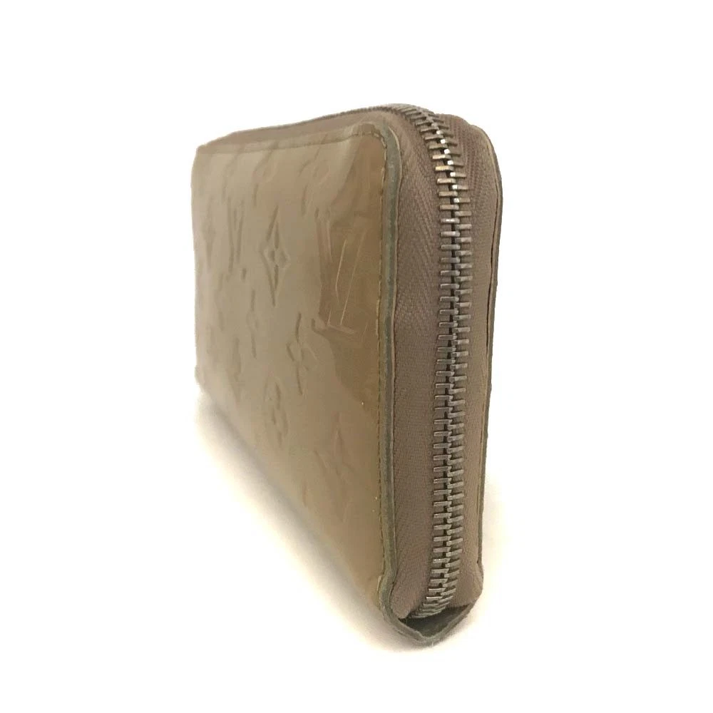 $1120 2006 Louis Vuitton Monogram Vernis Zippy Zip Around Long Wallet Noisette CA0066