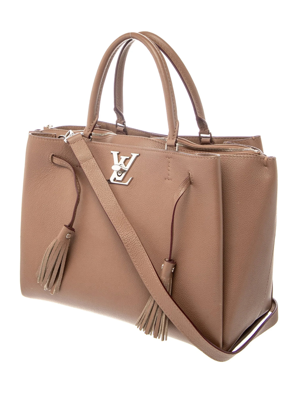 $3100 Louis Vuitton Calfskin Lockmeto Beige 10021133