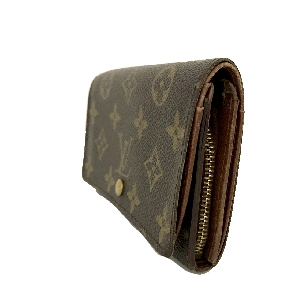 $560 2000 Louis Vuitton Monogram Porte Monnaie Billets Tresor Bifold Wallet CA0040