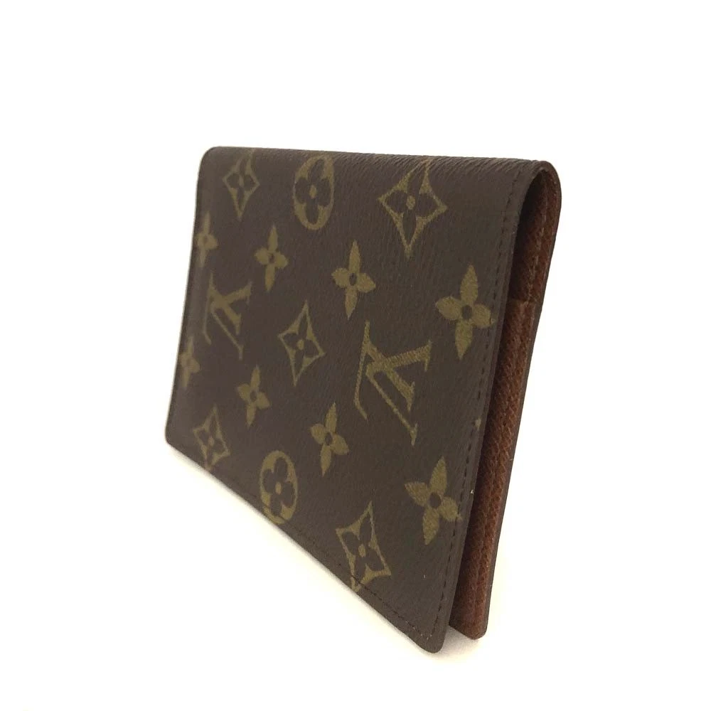$400 Louis Vuitton Monogram Couverture Passeport Case Brown MI1918