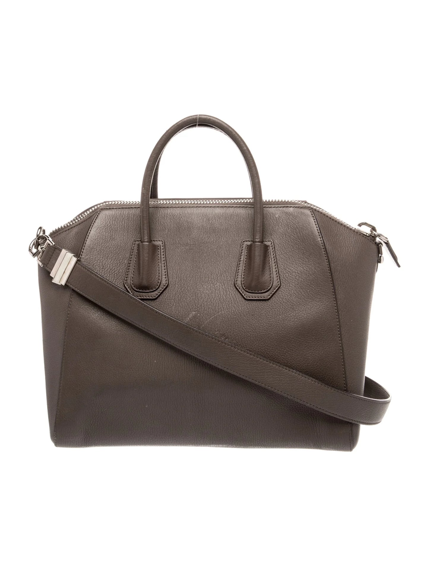 $2750 Givenchy Leather Grey Sugar Goatskin Leather Antigona Bag Medium