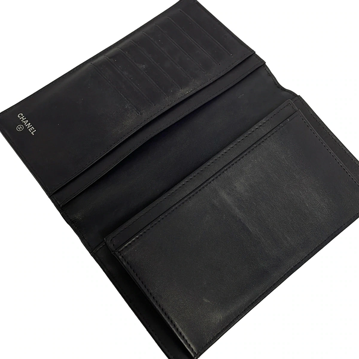 CHANEL A48641 Purple Leather Long Wallet
