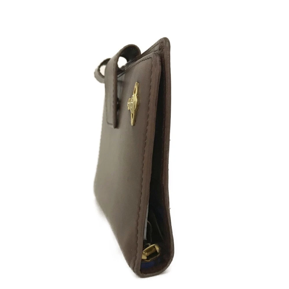Vivienne Westwood Tiny Orb Leather Notebook Cover Brown