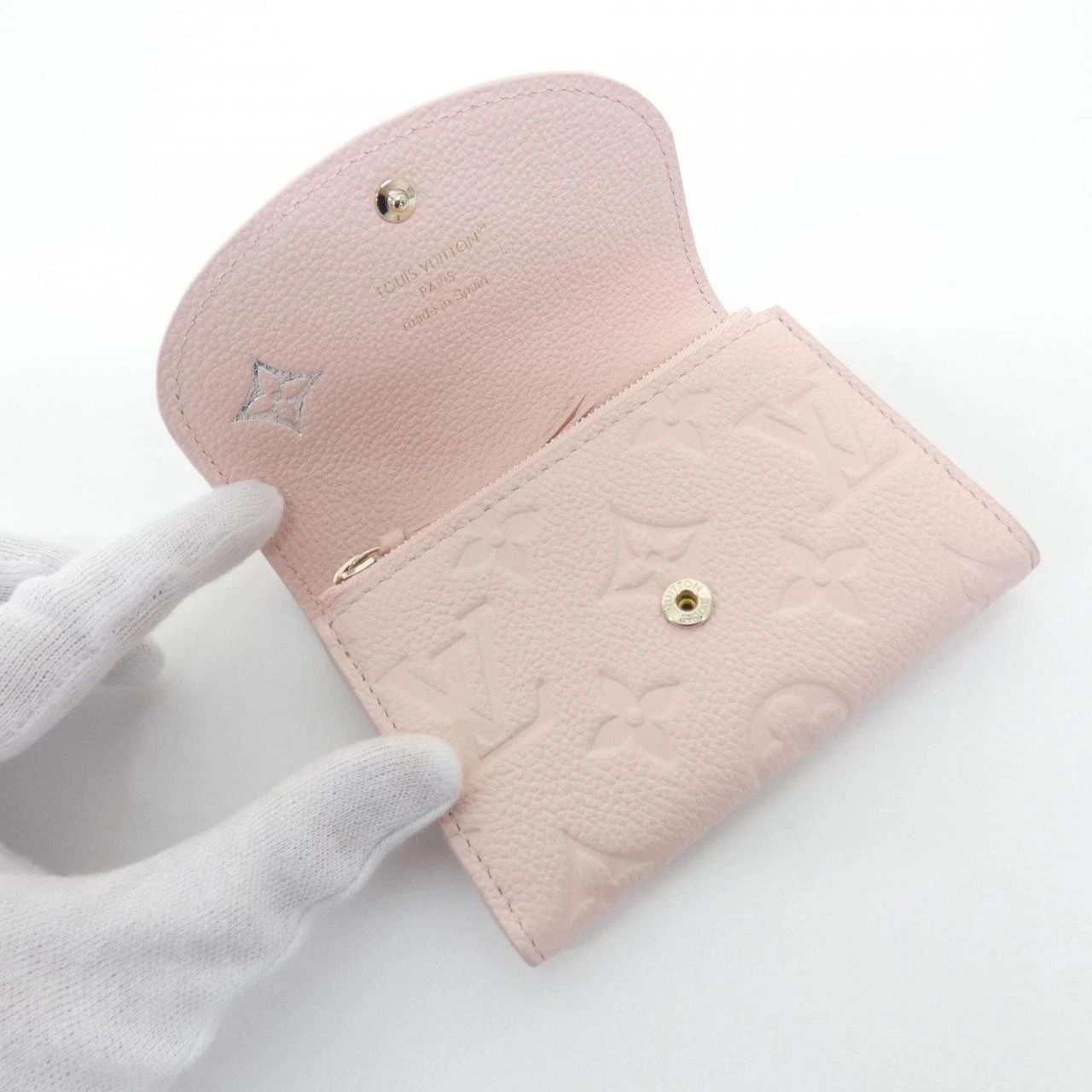$535 RFID Louis Vuitton Empreinte Rosalie Coin Purse Light Pink