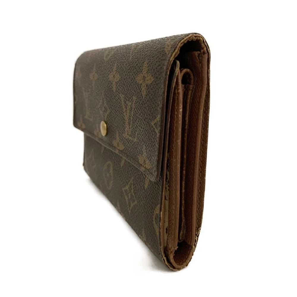 $795 2000 Louis Vuitton Monogram Porte Trésor Etui Papiers Wallet SP0030