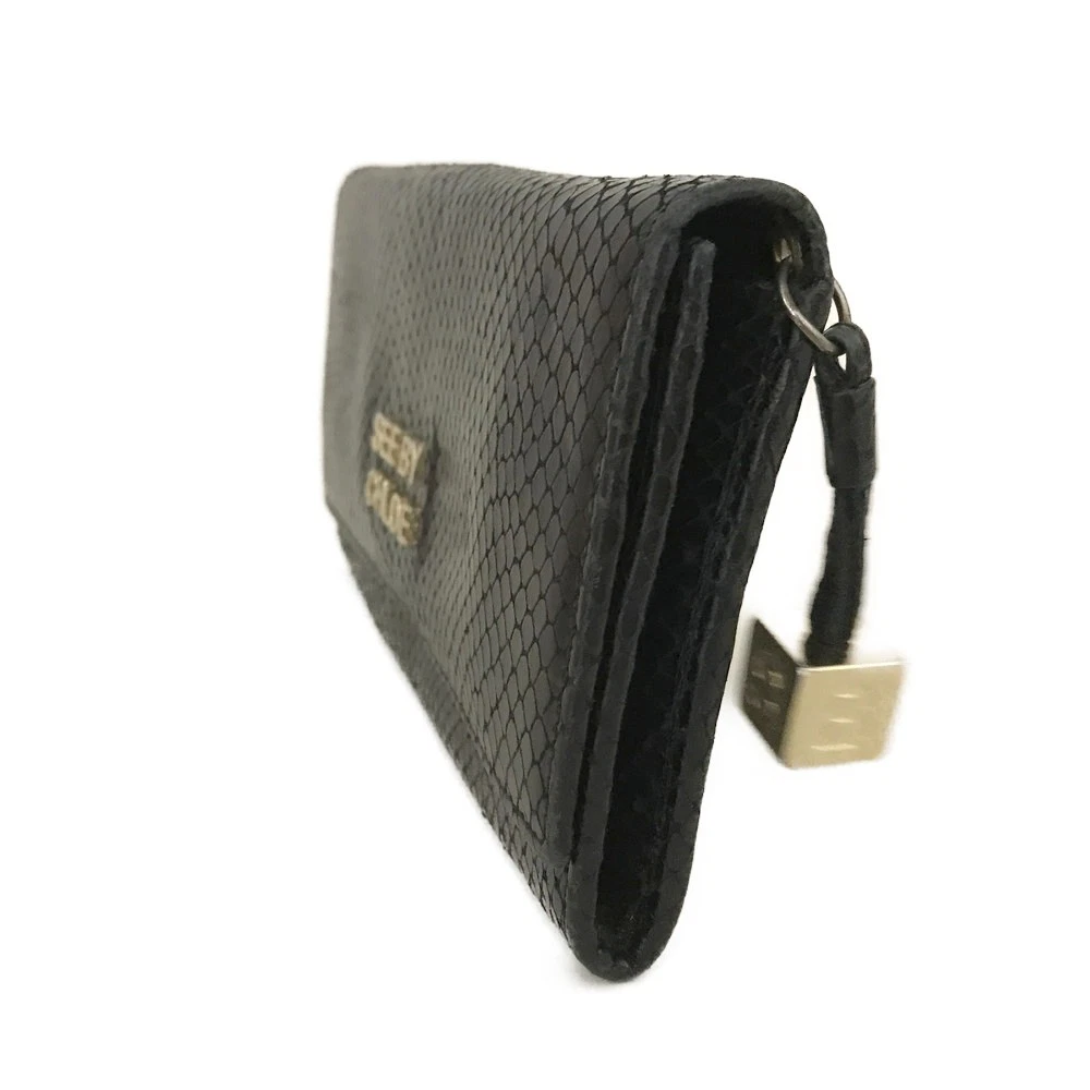 See By Chloe Leather Long Bifold Wallet Black