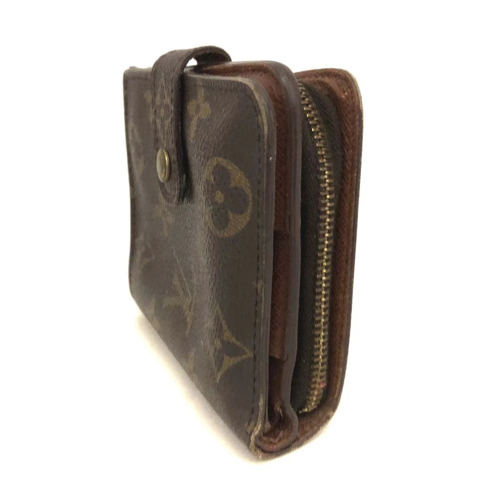 Louis Vuitton Monogram Compact Zip Bifold Wallet Brown MI0979
