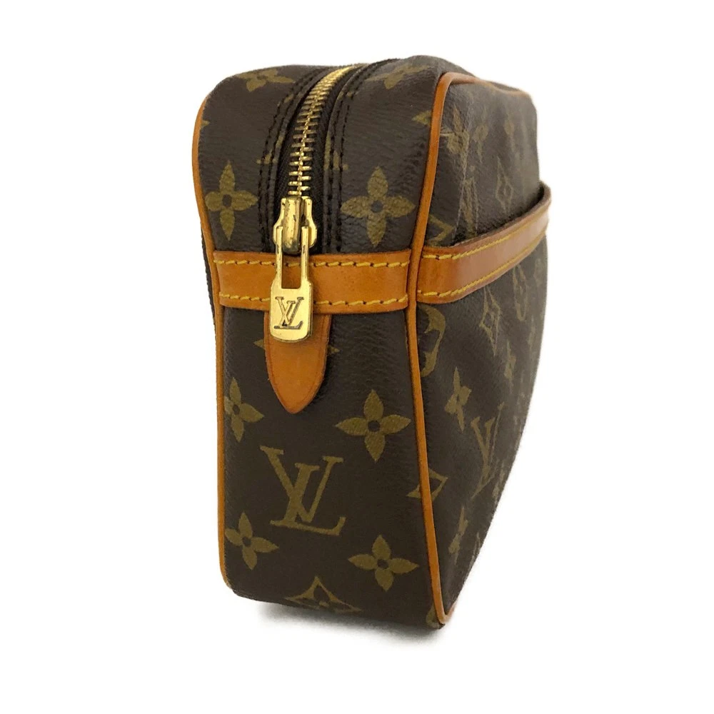 EGA Louis Vuitton Monogram Compiegne 23 Clutch Hand Bag Brown/8CG0548