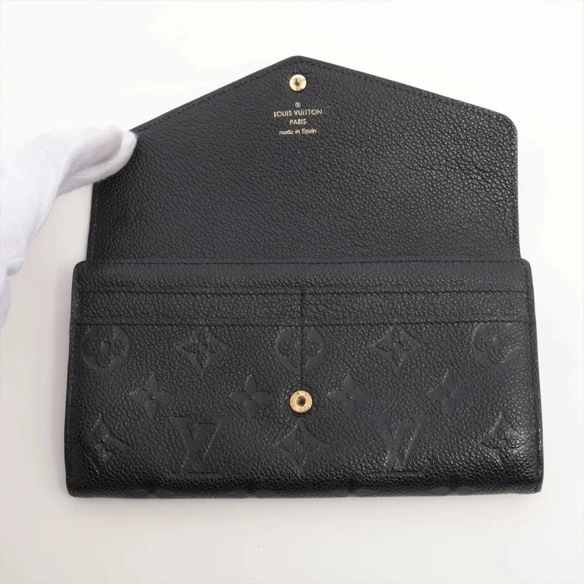 Louis Vuitton Empreinte Portefeuille Sarah M61182 Noir Long Wallet
