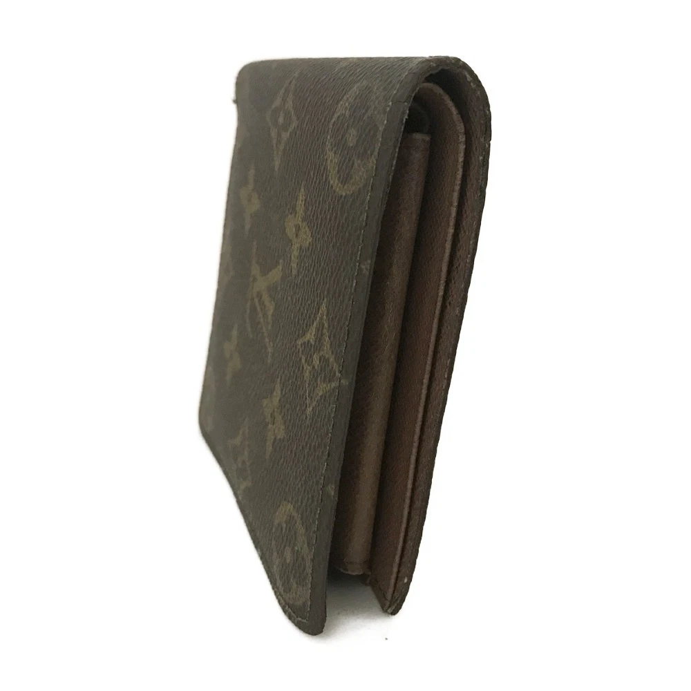 $585 1992 Louis Vuitton Monogram Portefeiulle Marco Bifold Wallet Brown CA1912