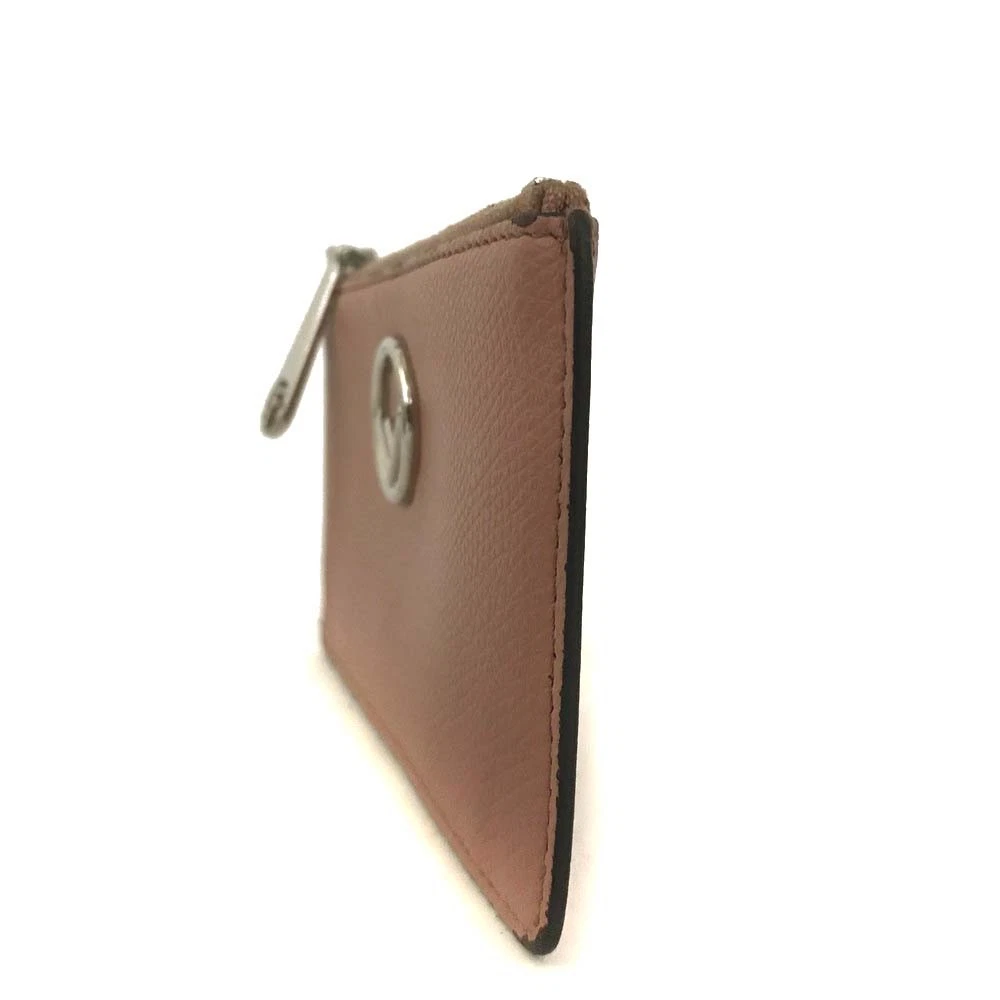 FENDI F is Fendi Leather Coin Card Holder Pink/6CF1176