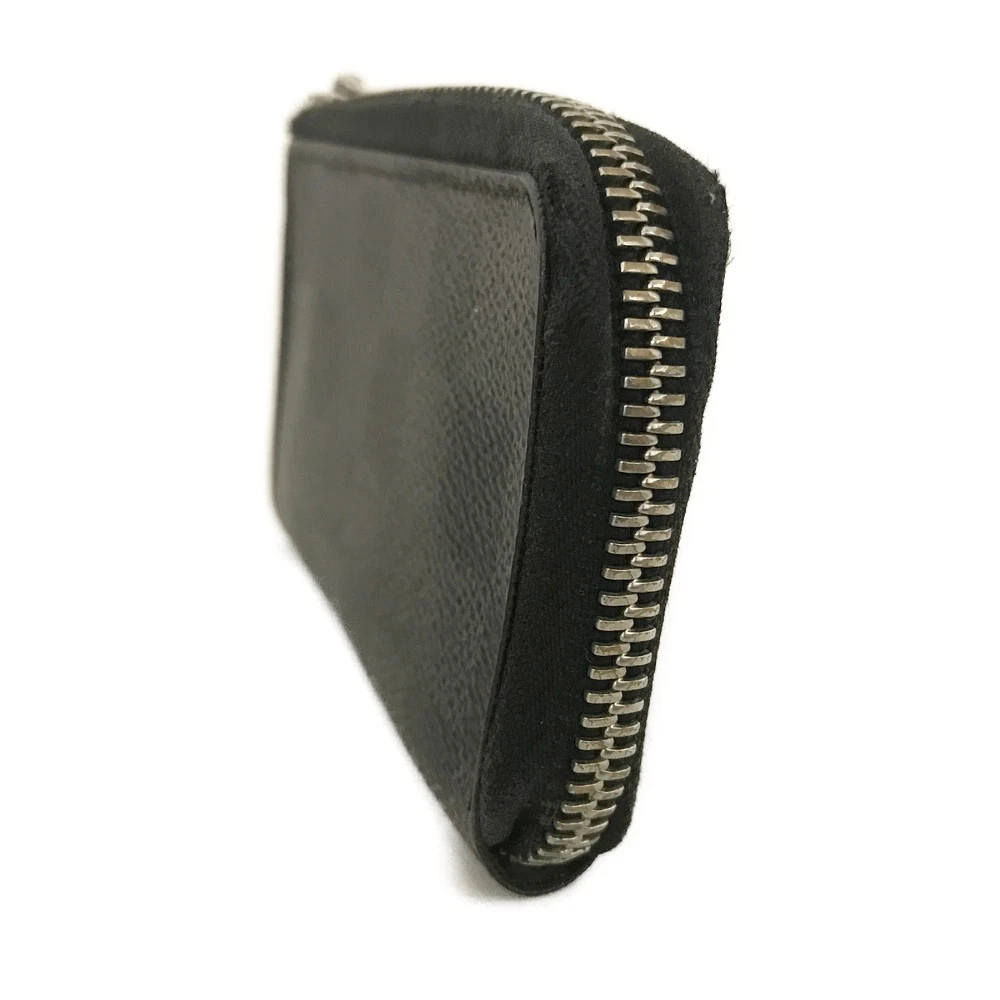 $345 Louis Vuitton Damier Graphite Car Key Case Black SN1177