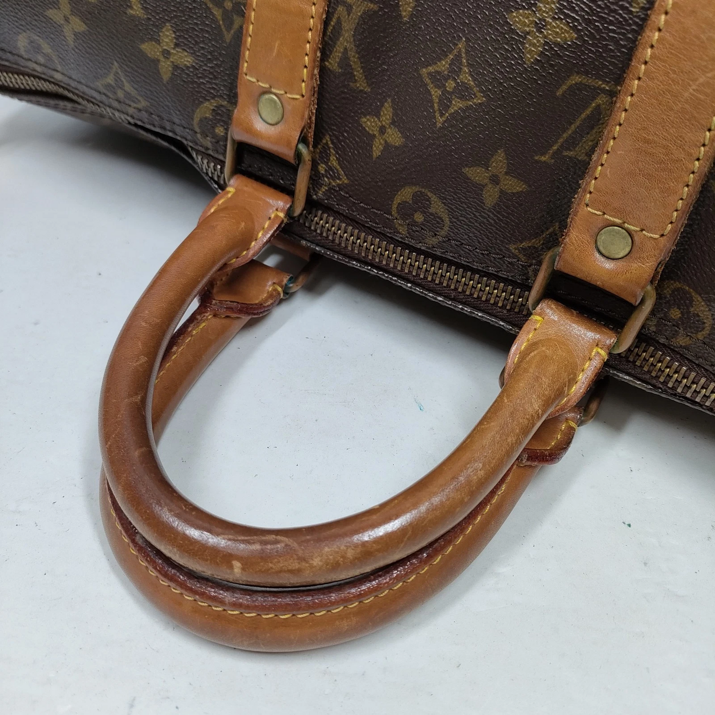 Vintage Louis Vuitton Keepall 45 Boston Bag Brown Monogram France 1089941