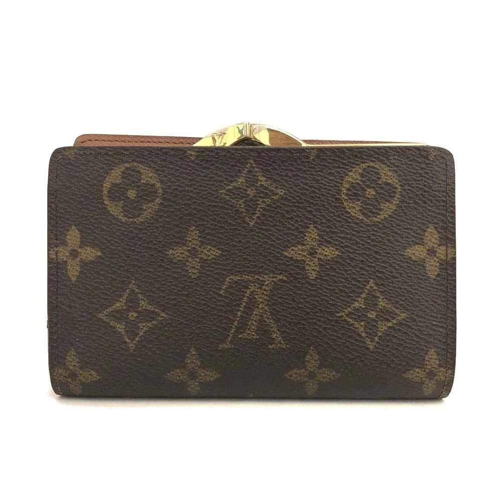 $750 1997 Louis Vuitton French Kisslock Monogram Compact Wallet MI0977