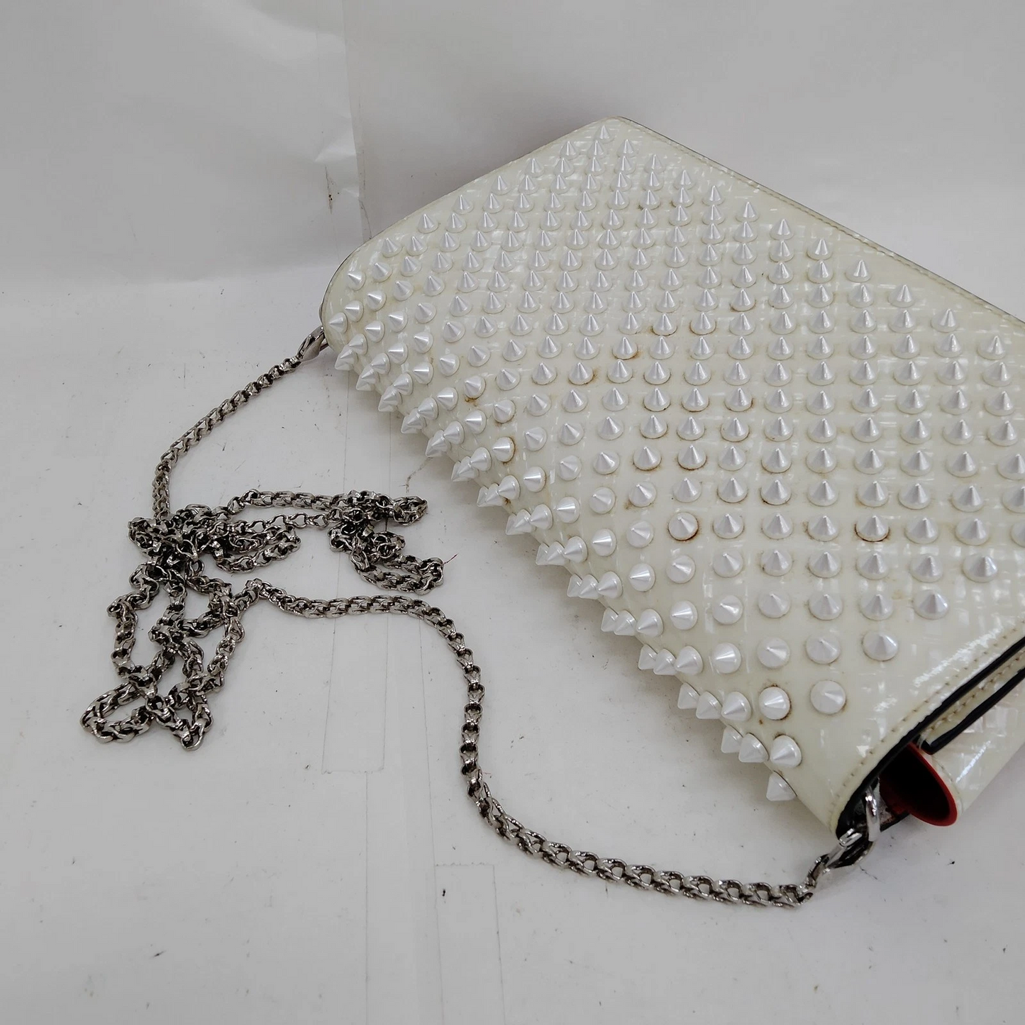 Christian Louboutin Shoulder Bag White Leather