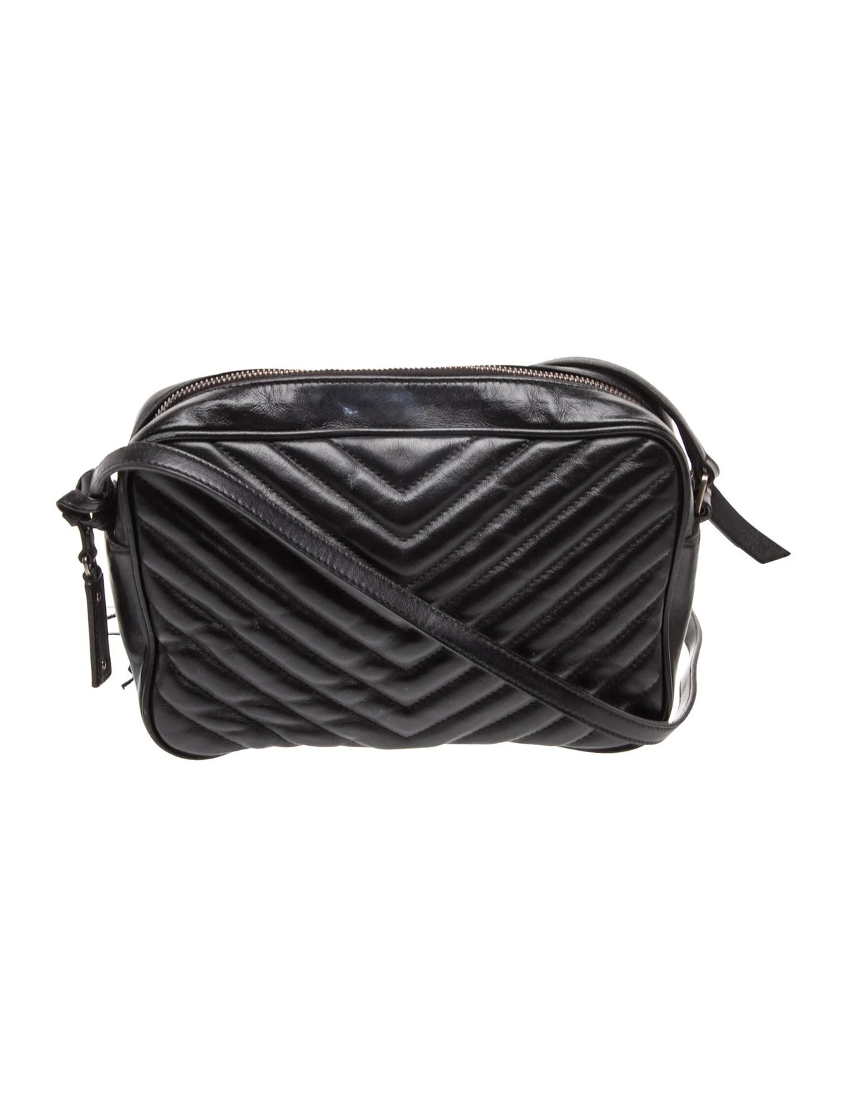 $1950 Saint Laurent Chevron Crossbody Bag 10021135