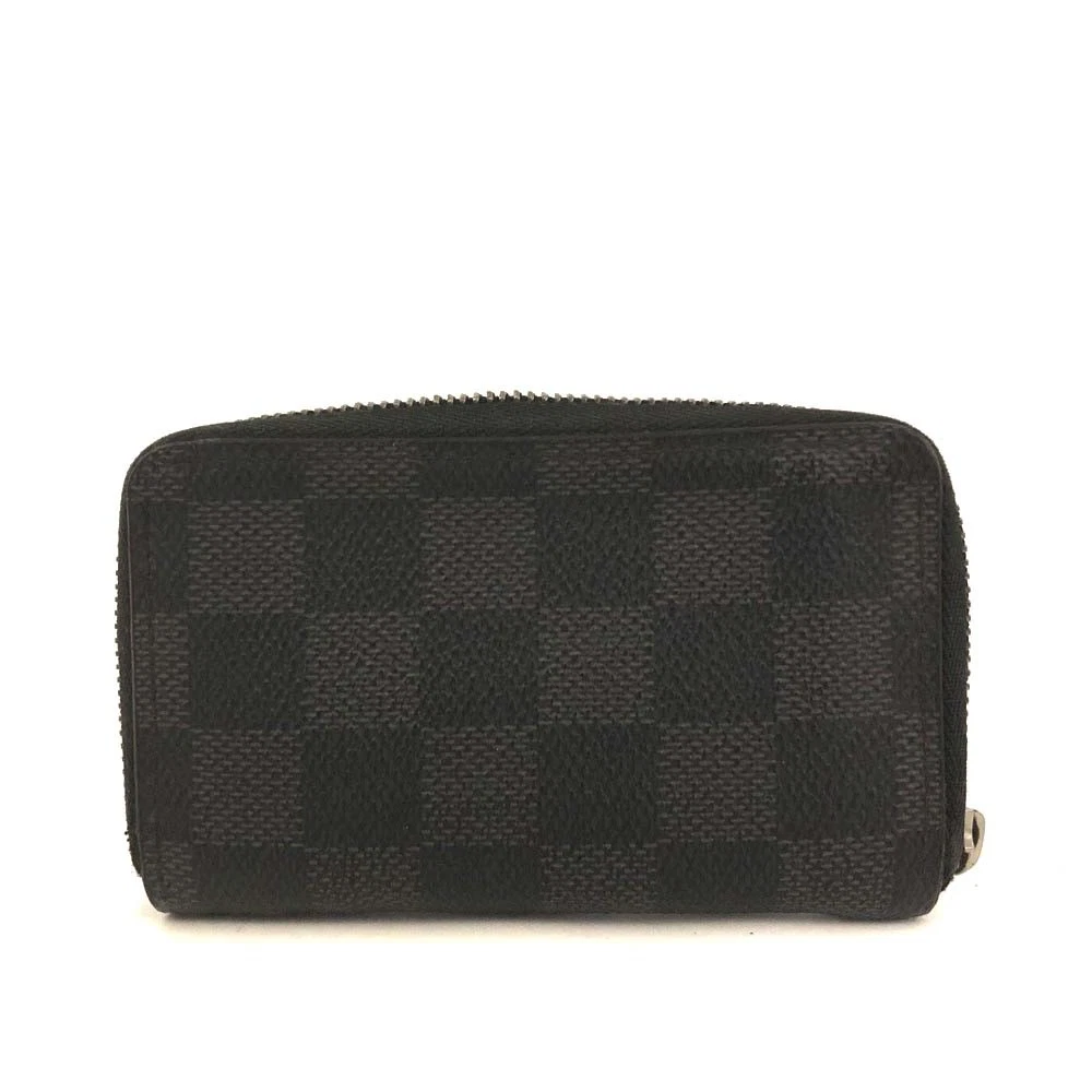 EGA Louis Vuitton Damier Graphite Zippy Zip Coin Purse Wallet Black/3CH0364