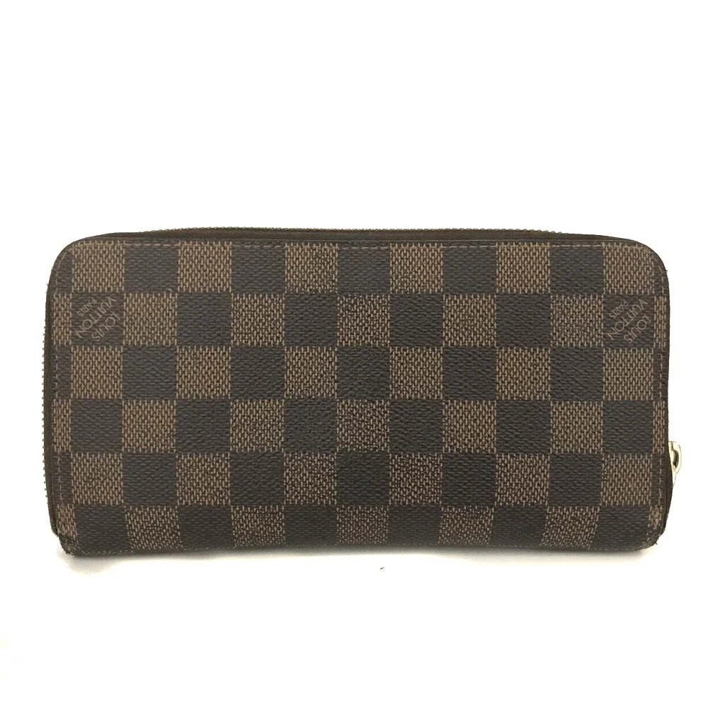 Louis Vuitton Damier Zippy Zip Around Long Wallet Purse Brown/3CF0930