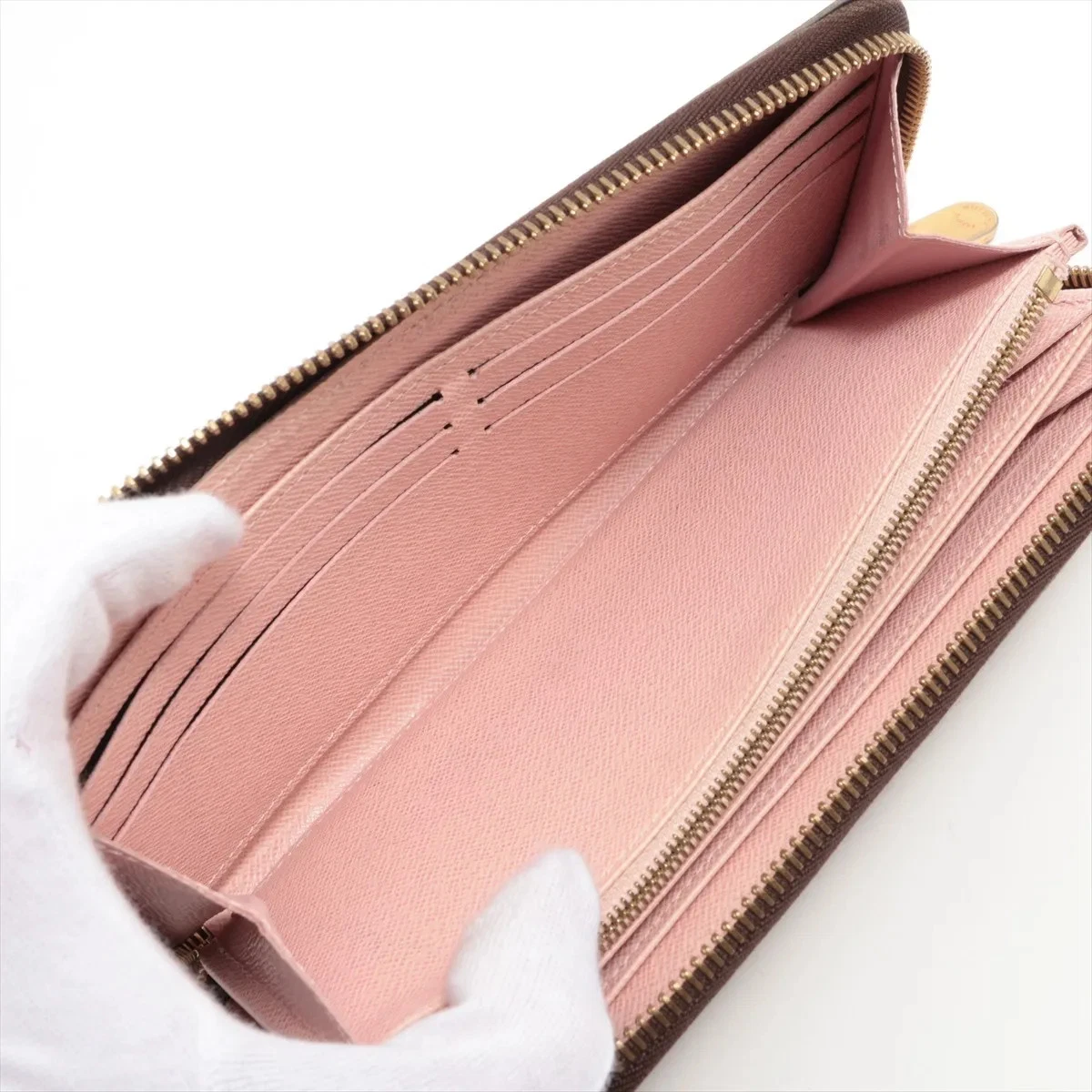 $915 Louis Vuitton Monogram Zippy Wallet Rose Ballerine CA0176