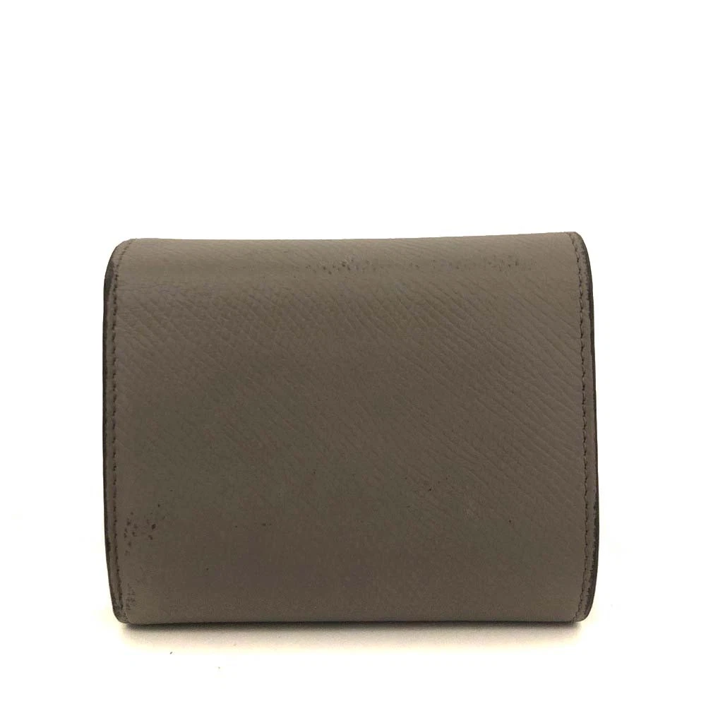 CELINE Logo Leather Trifold Wallet Gray