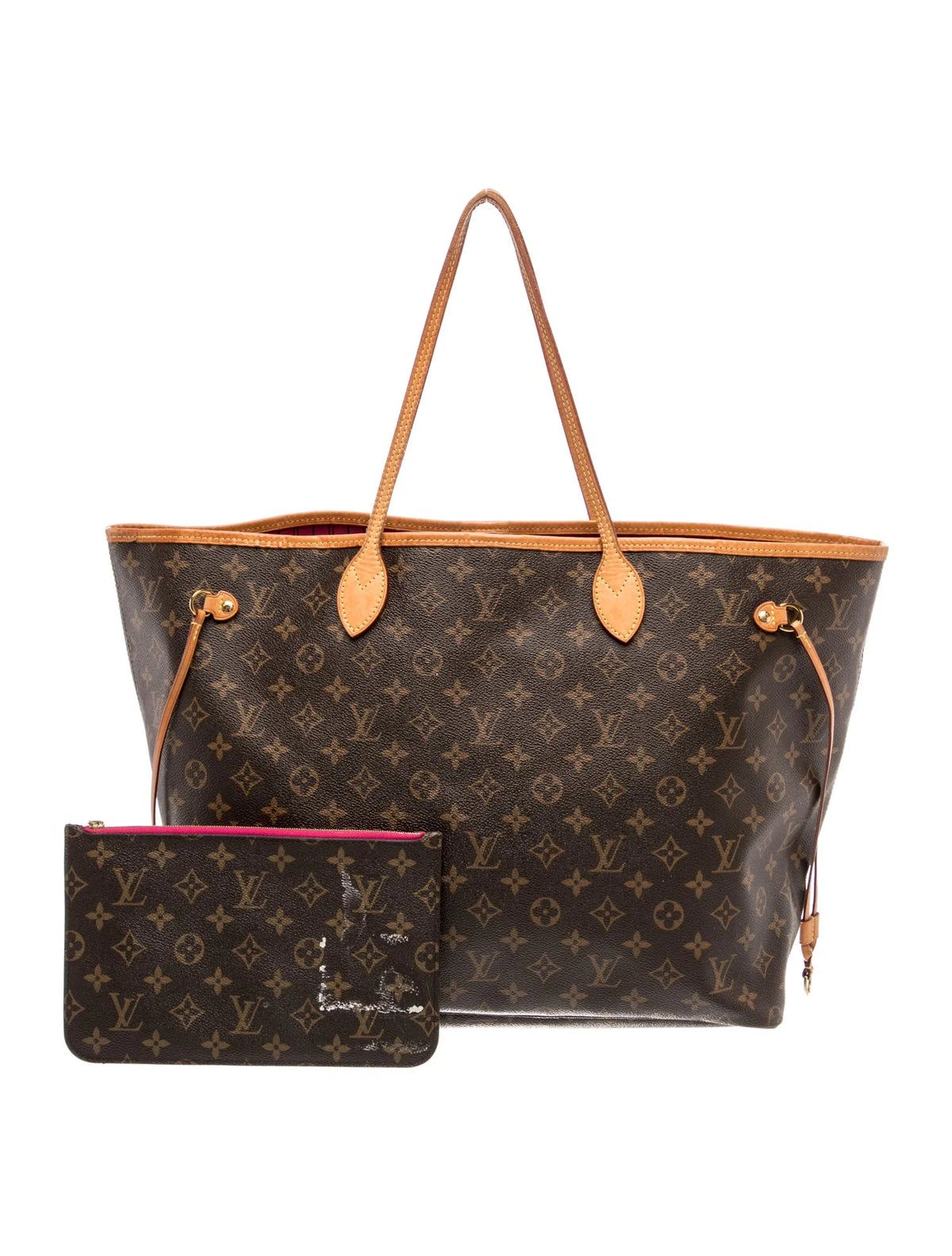 $2310 Louis Vuitton Monogram Neverfull GM Pivoine with Pouch