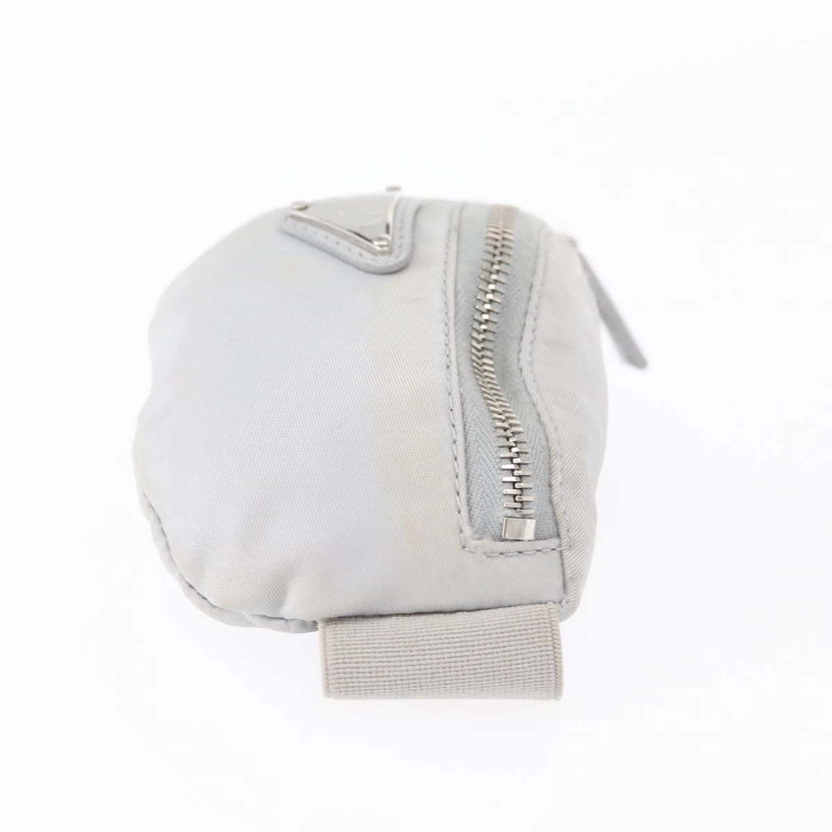 $925 Prada Triangle Plate Wrist Pouch