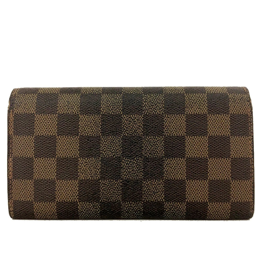 $775 2008 Louis Vuitton Damier Ebene Sarah Wallet CA1048