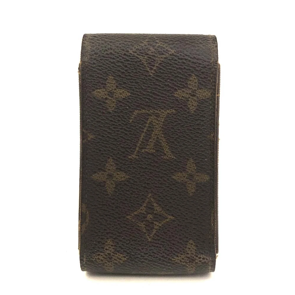 $310 1991 Louis Vuitton Monogram Cigarette Tobacco Case Brown MI0981