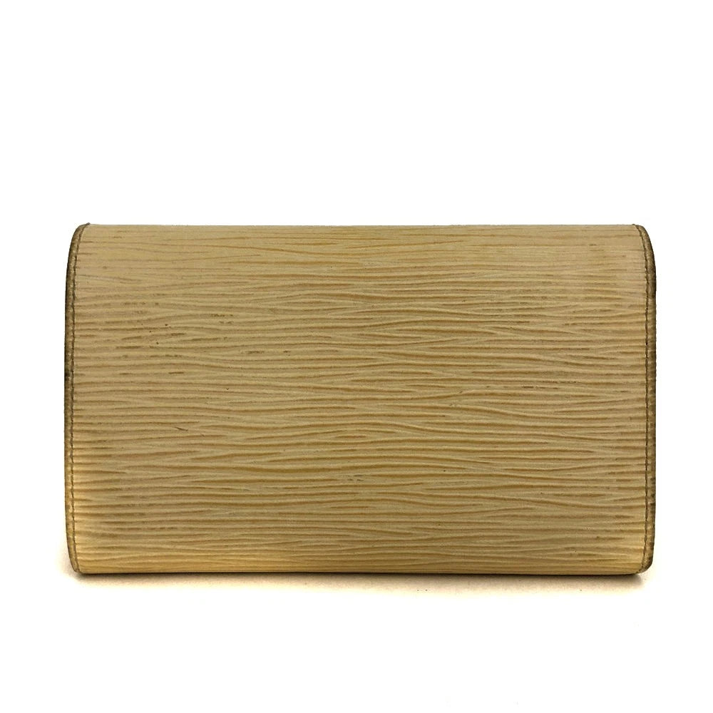 $605 2001 Louis Vuitton Epi Porte Monnaie Billets Tresor Leather Bifold Wallet SR0001