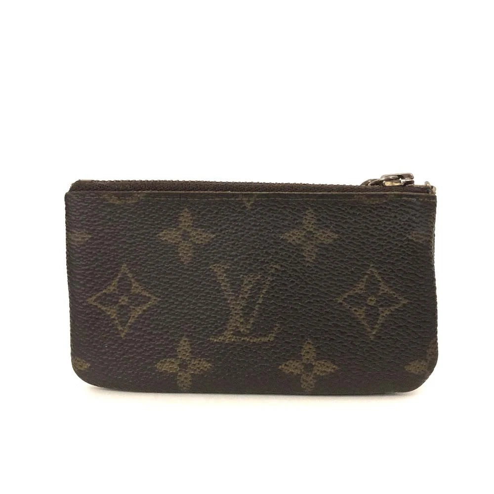 Louis Vuitton Monogram Pochette Cles Wallet Coin Purse Brown 8901ET