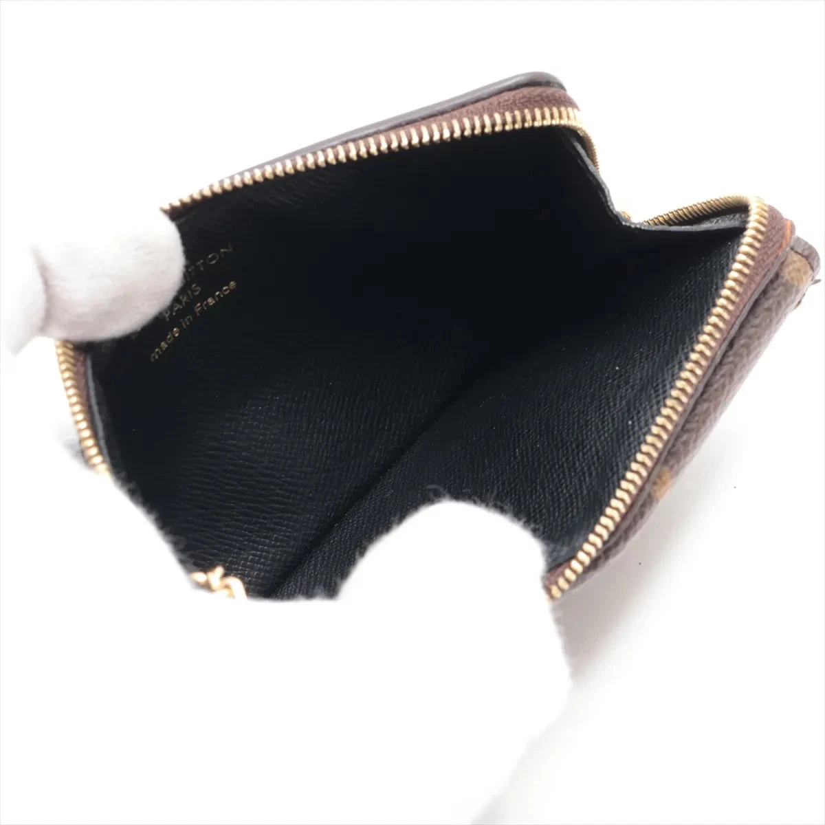 Louis Vuitton Monogram Porto Cartolecto Verso M69431 Black × Brown Coin Purse Th
