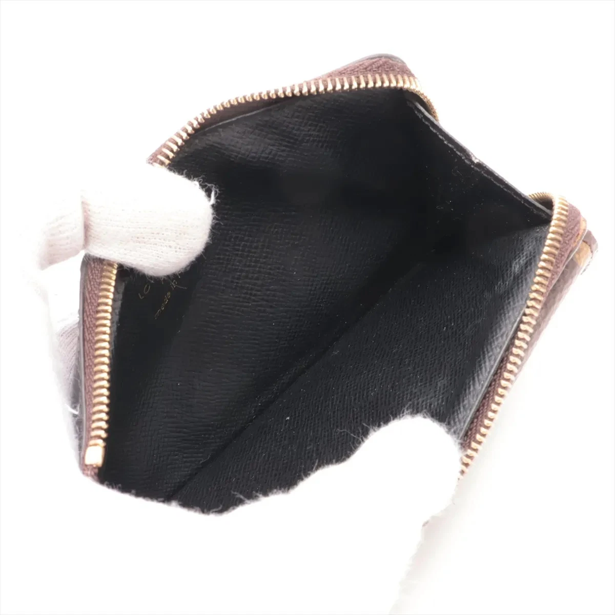 Louis Vuitton Monogram Porto Cartolecto Verso M69431 Black × Brown Coin Purse Th