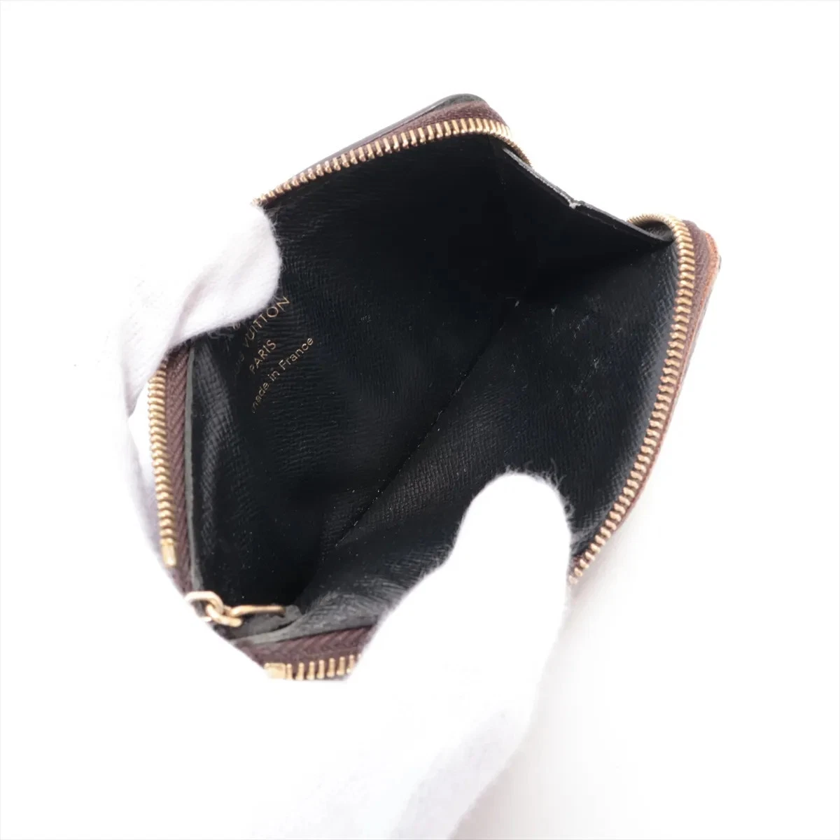 Louis Vuitton Monogram Porto Cartolecto Verso M69431 Black × Brown Coin Purse Th