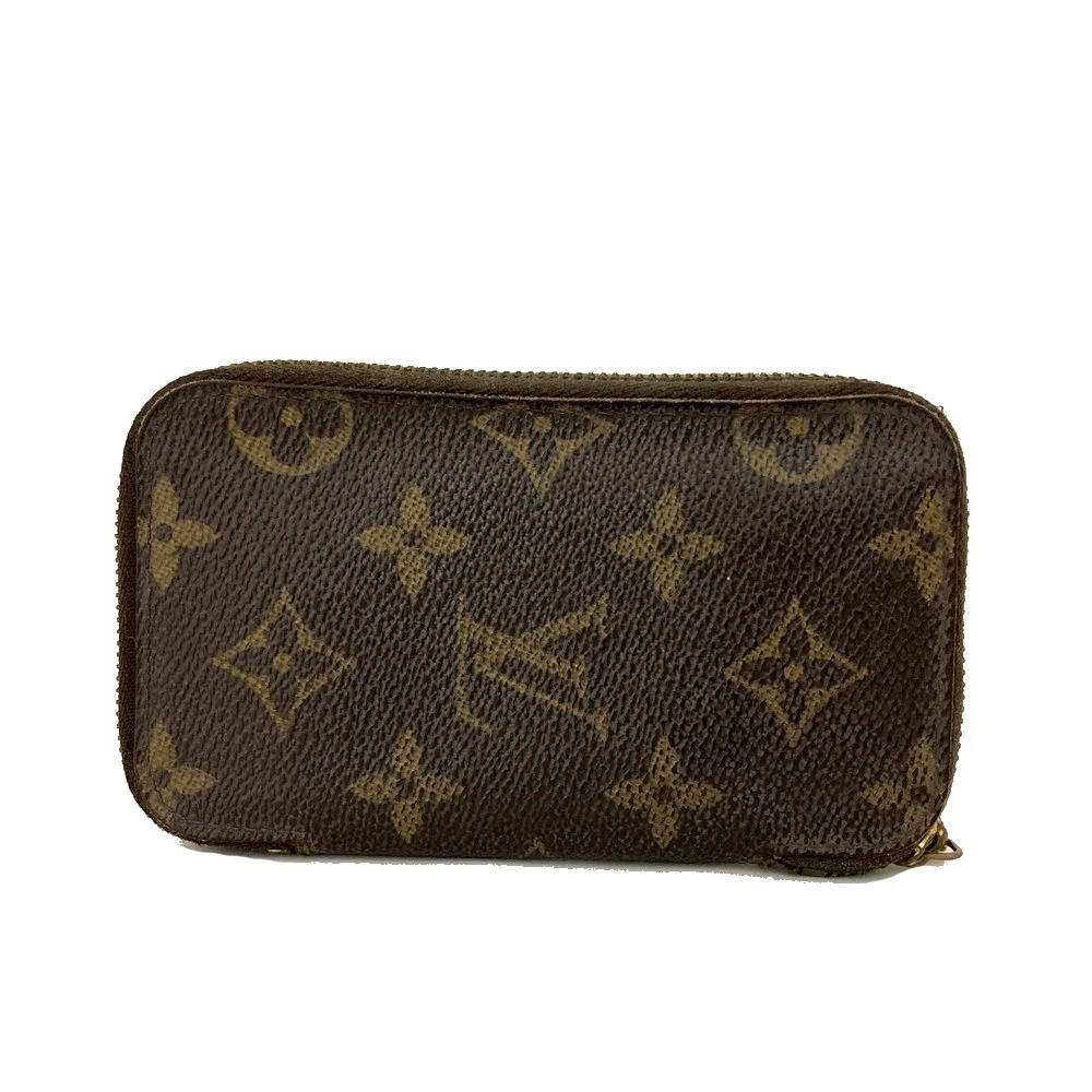 $355 1998 Louis Vuitton Monogram Canvas Zip Around Multicles 6 Key Holder  TH0978