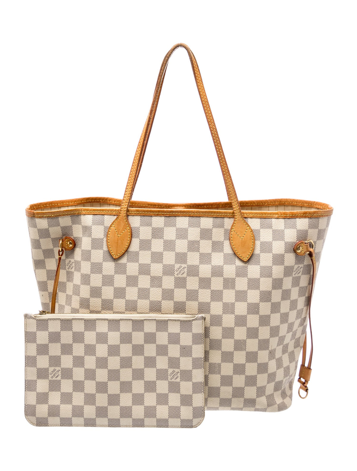 $2240 Louis Vuitton Damier Azur Neverfull MM