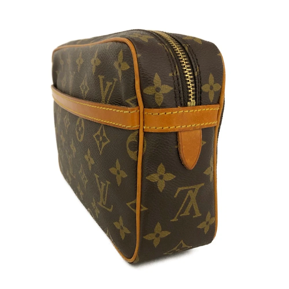 EGA Louis Vuitton Monogram Compiegne 23 Clutch Hand Bag Brown/8CG0548