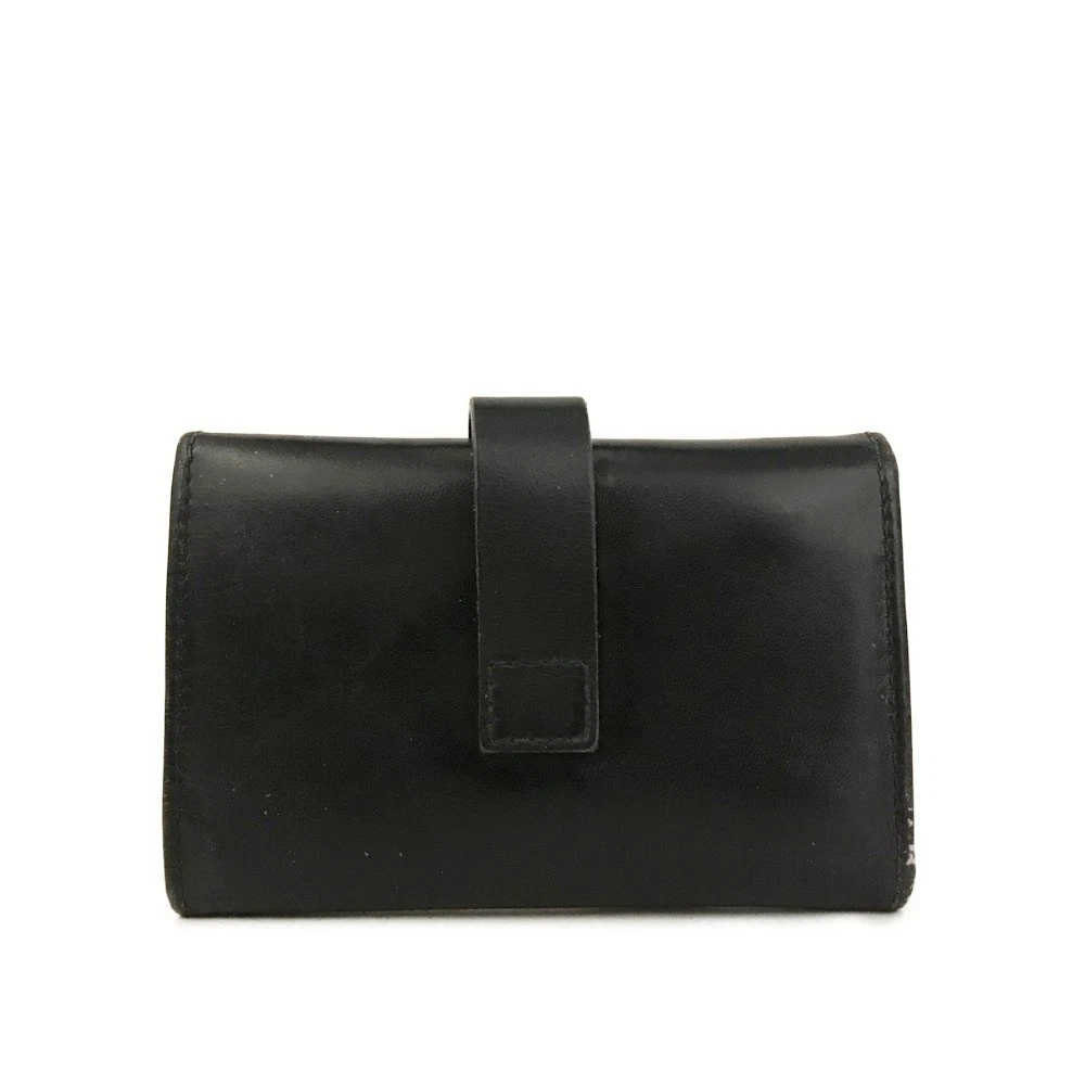 GUCCI Logo Leather 6 Ring Key Case Black