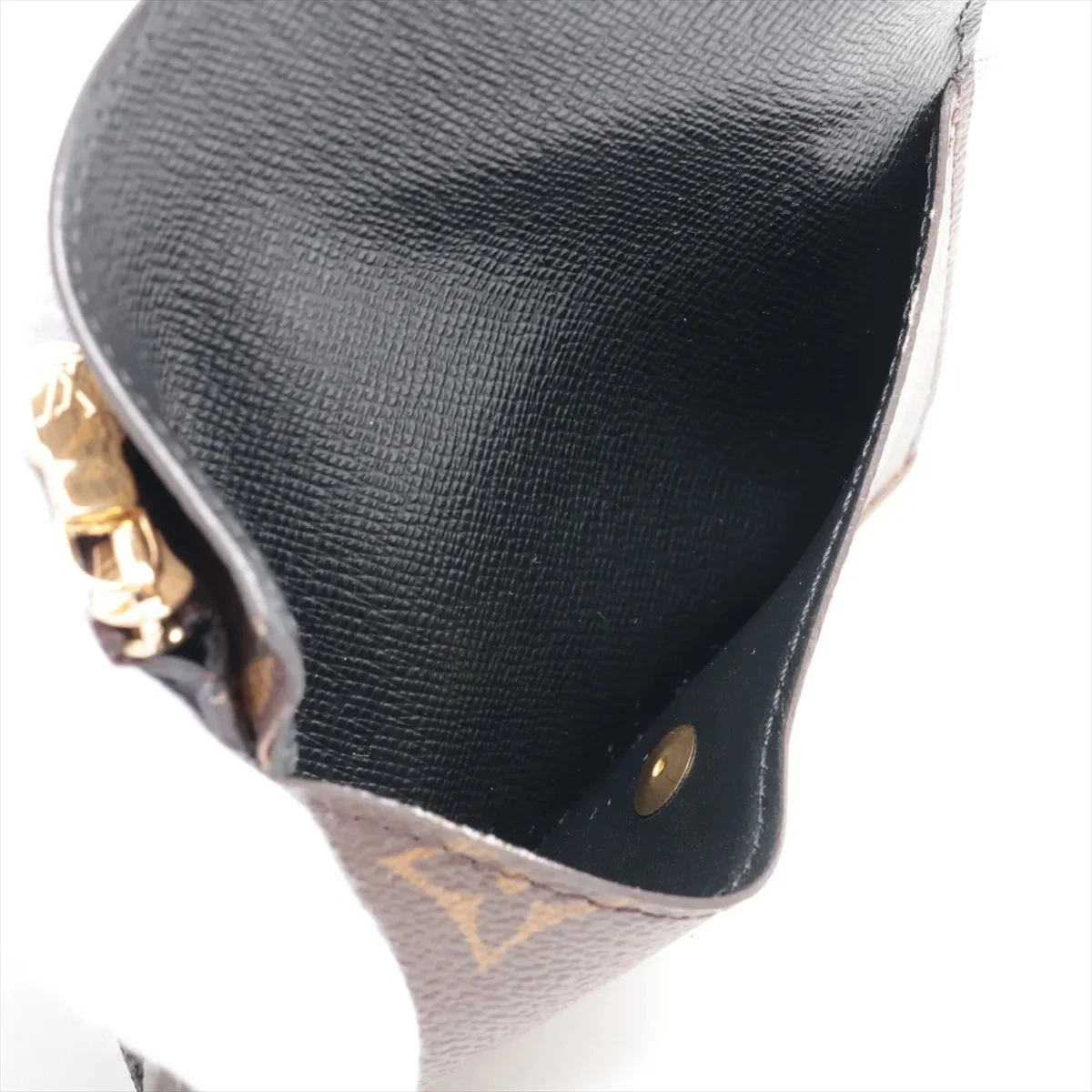 $695 Louis Vuitton Monogram Porto Cartolecto Verso Black × Brown 10021123