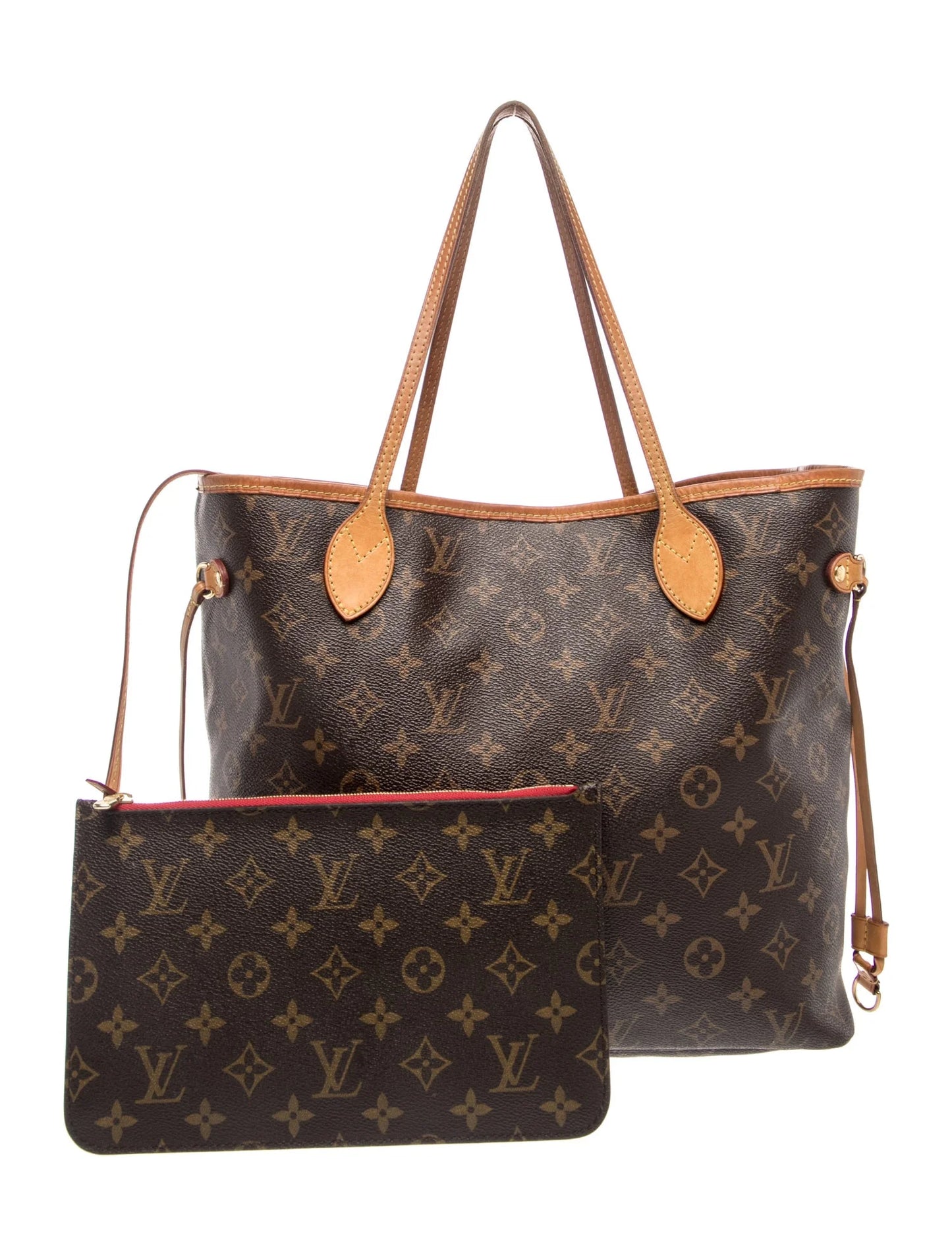 $2240 Louis Vuitton Monogram Neverfull MM with Pouch