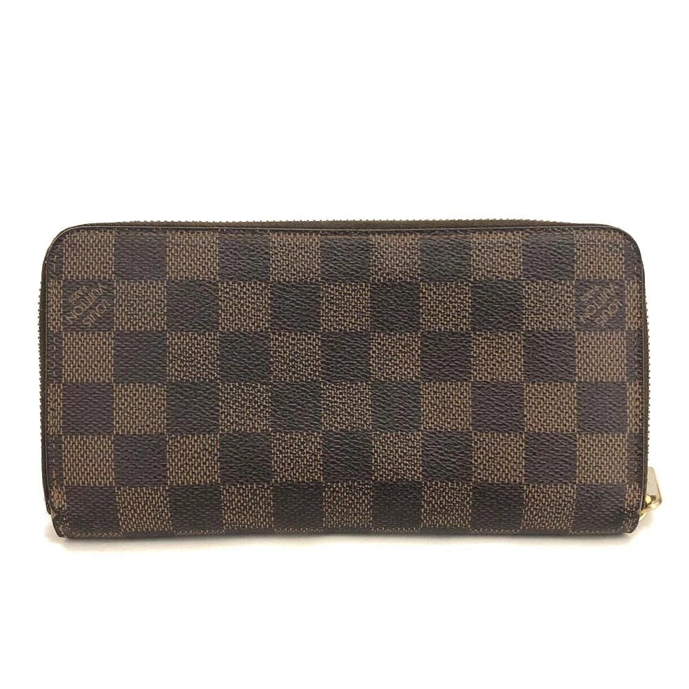 Louis Vuitton Damier Zippy Zip Around Long Wallet Purse Brown CA0150