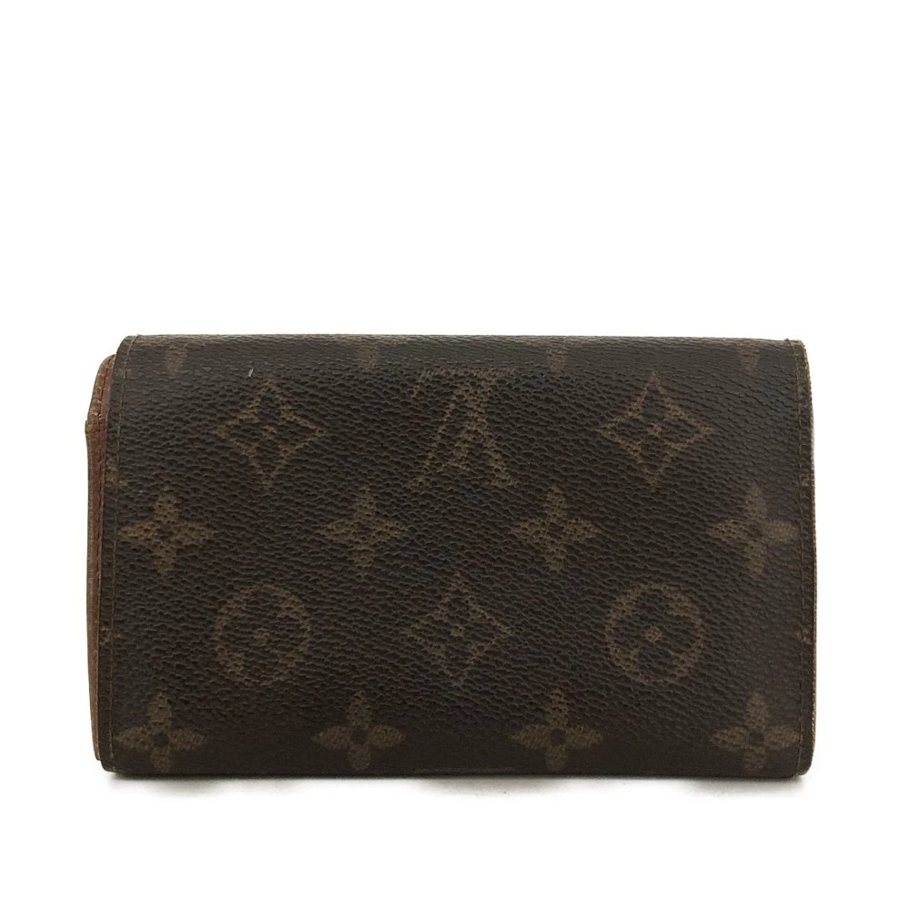$560 1989 Louis Vuitton Monogram Porte-Monnaie Tresor Wallet  8907RA