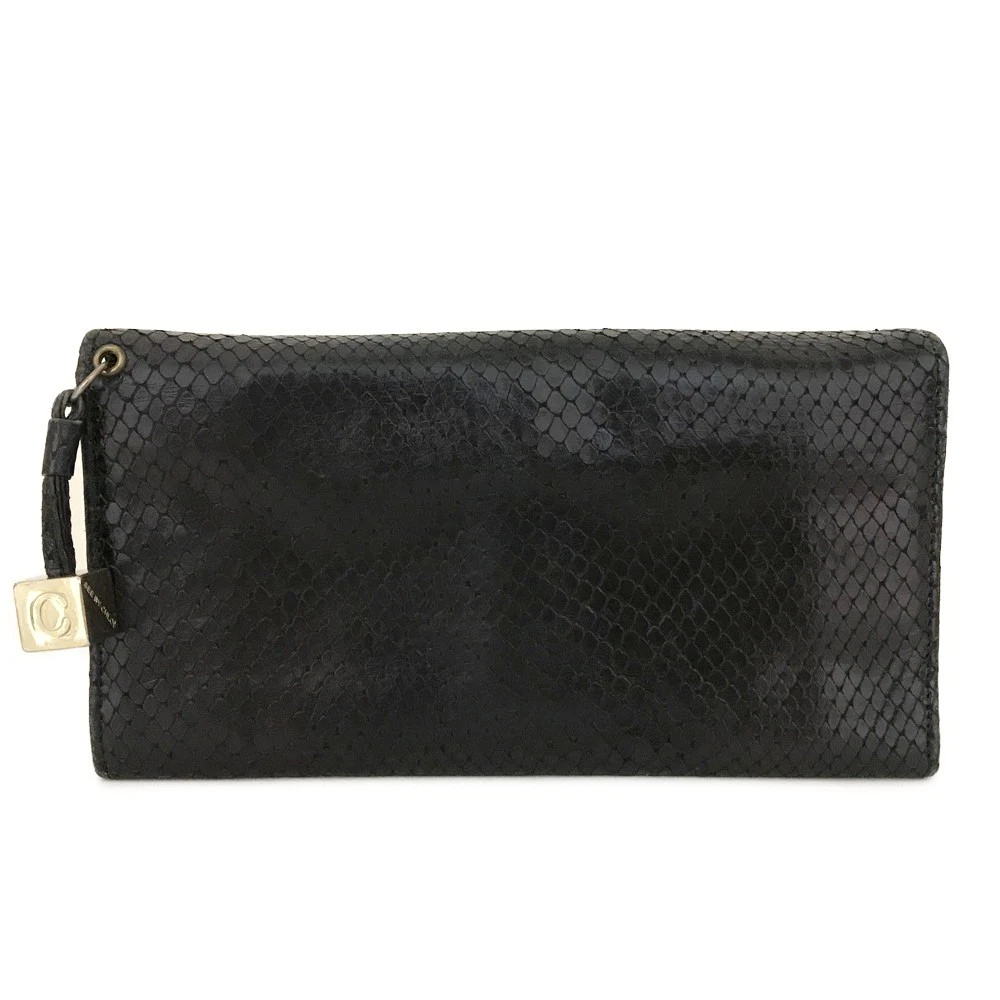 See By Chloe Leather Long Bifold Wallet Black